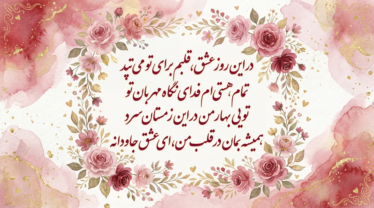 کارت تبریک روز ولنتاین برای عشقم