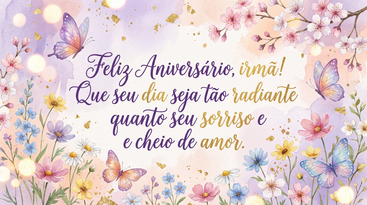 cartão de aniversário para irmã