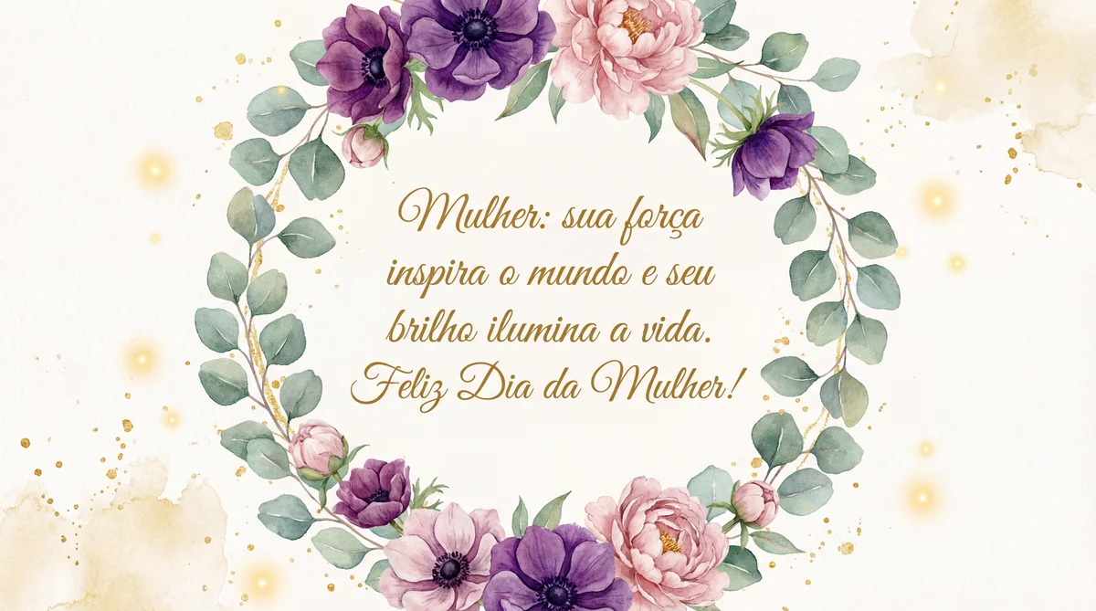 Mensagem inspiradora para o Dia Internacional da Mulher