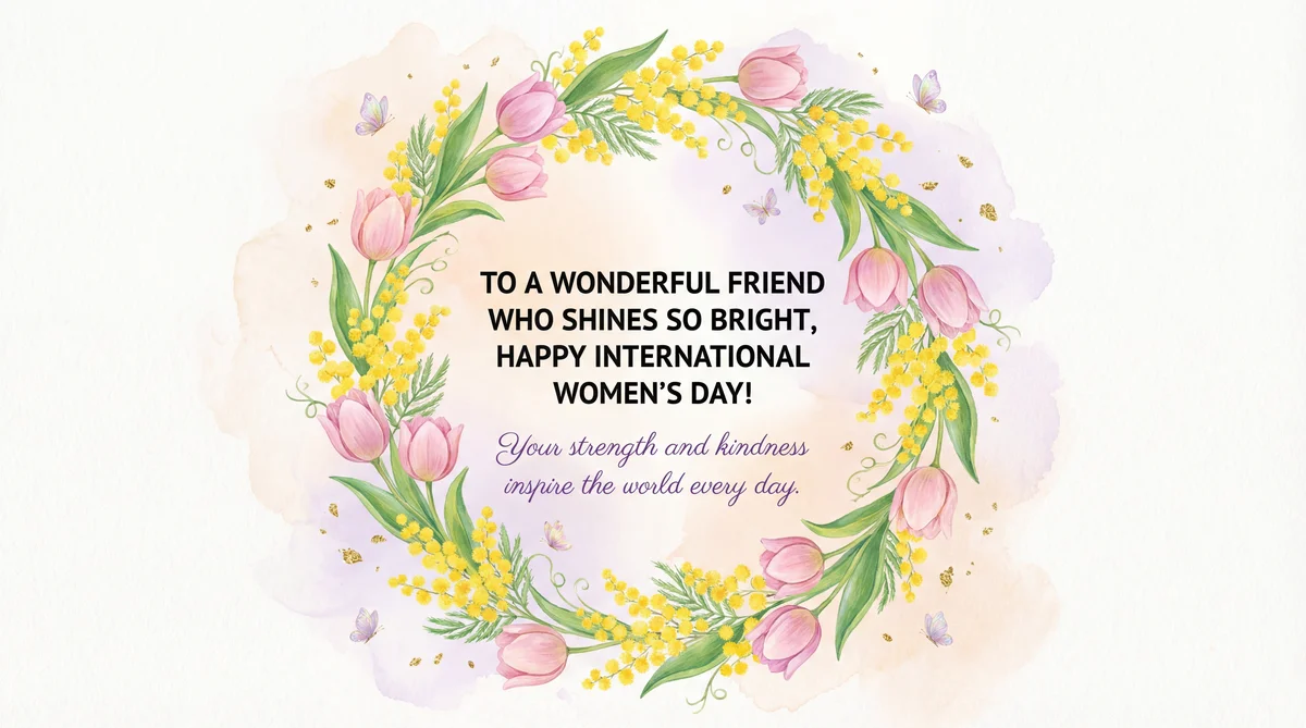 International Women's Day wishes for a wonderful friend