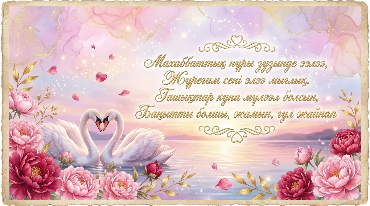 Сүйіктімді Ғашықтар күнімен құттықтау