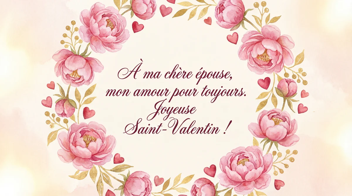Carte de Saint-Valentin pour ma chère épouse