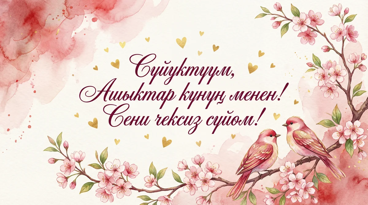 Сүйүктүү жарым, Ашыктар күнүң менен куттуктайм!