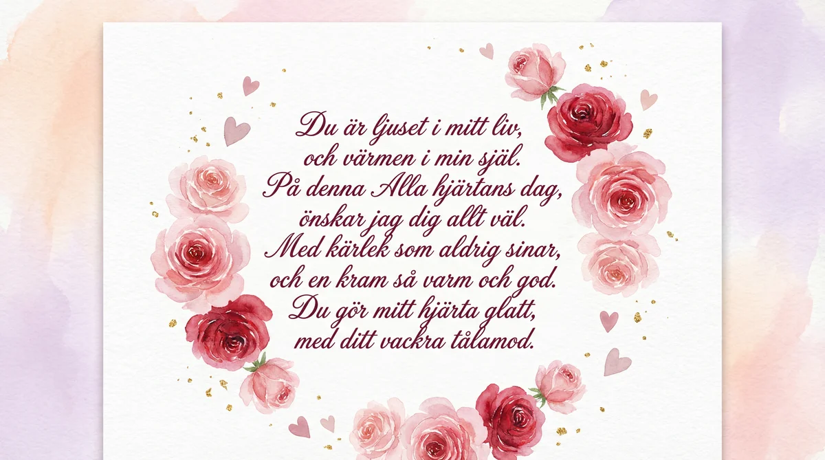 Grattis till min kära på Alla hjärtans dag