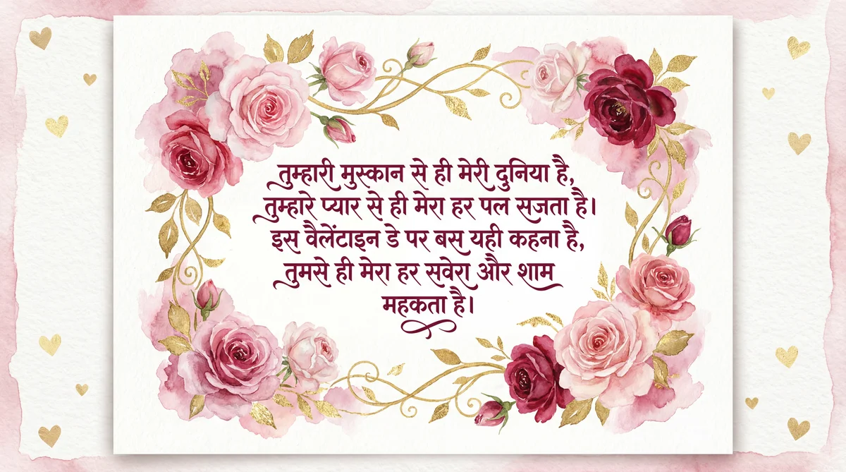 वैलेंटाइन डे पर प्यार भरा संदेश