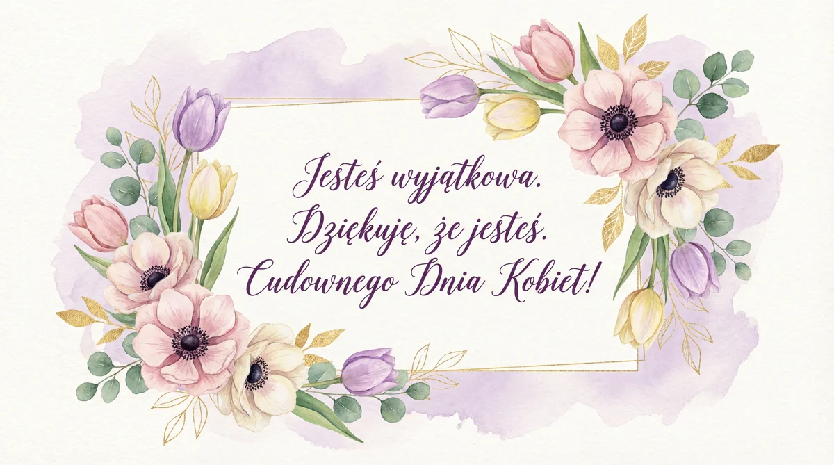 Kartka z życzeniami na Dzień Kobiet dla przyjaciółki