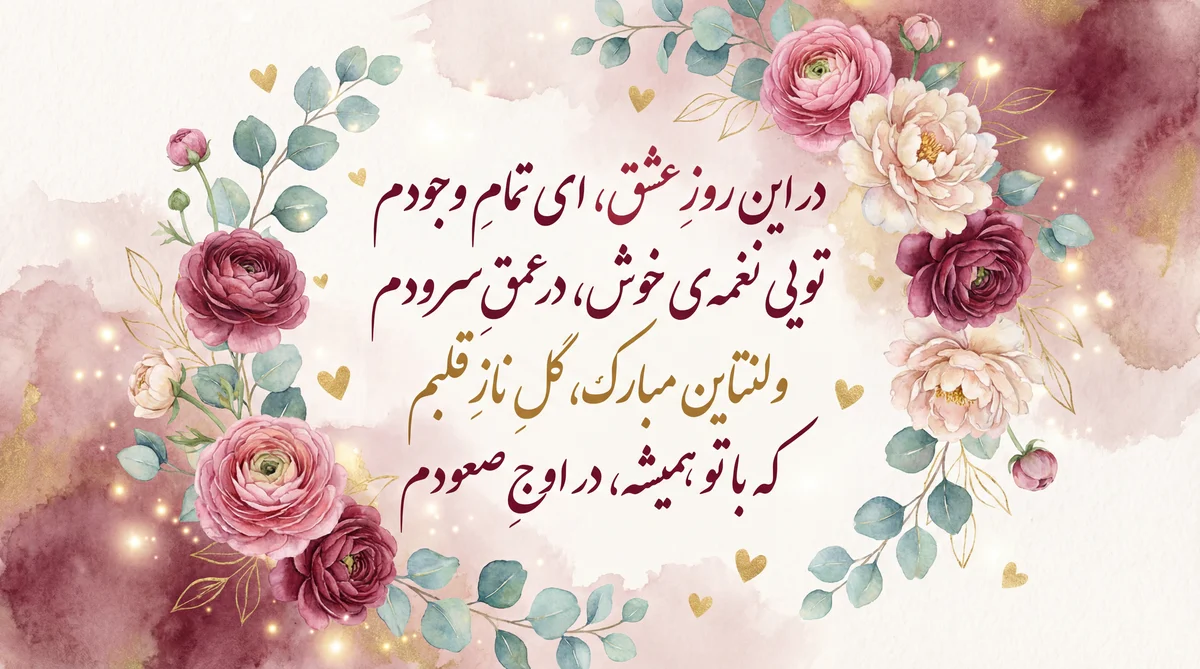 کارت تبریک روز ولنتاین برای عشق