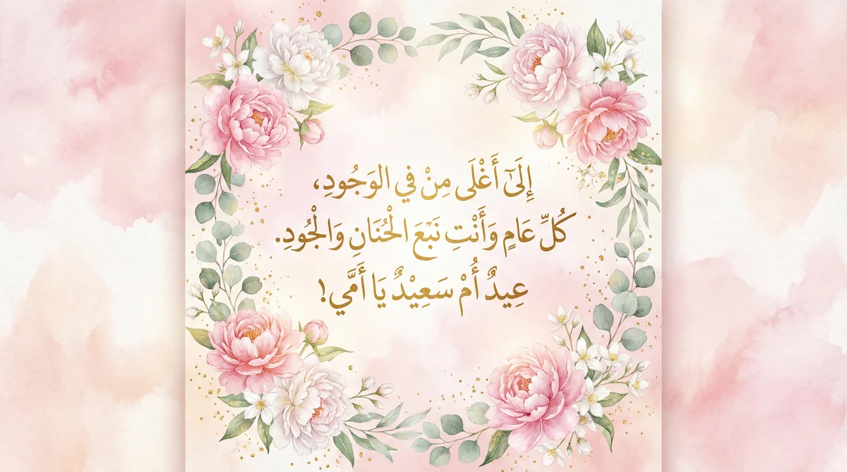 بطاقة تهنئة بعيد الأم لأمي الحبيبة