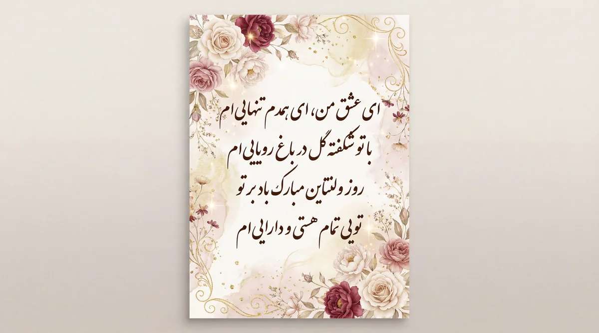 پیام تبریک روز ولنتاین برای یار