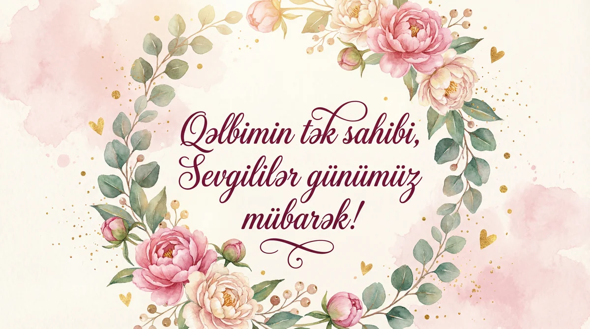 Sevgililər Günü təbrik kartı üçün mesaj