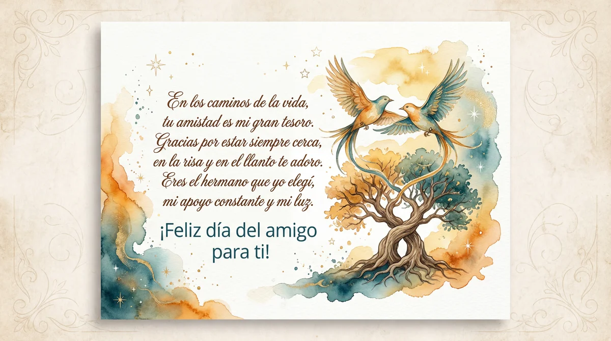 Tarjeta para mi mejor amigo en el Día de la Amistad