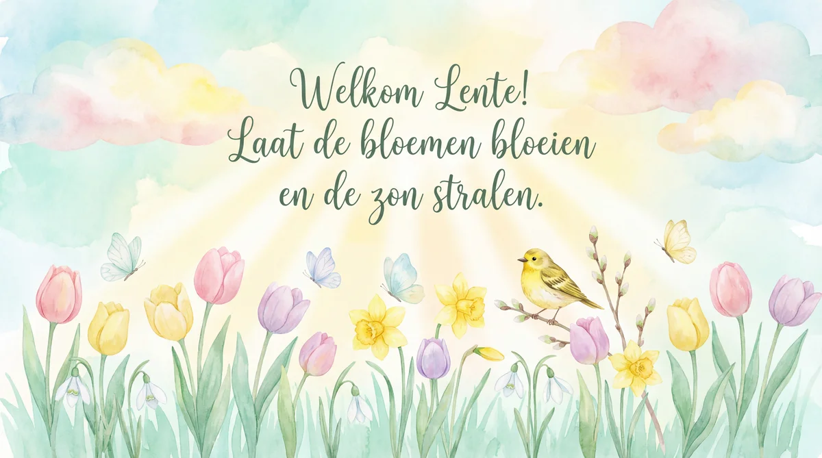 Groeten voor het begin van de lente