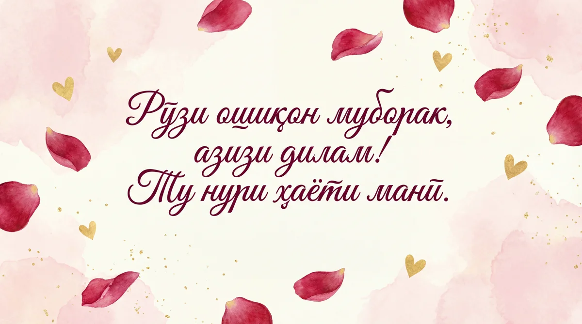 Табрикоти Рӯзи ошиқон барои ҳамсар