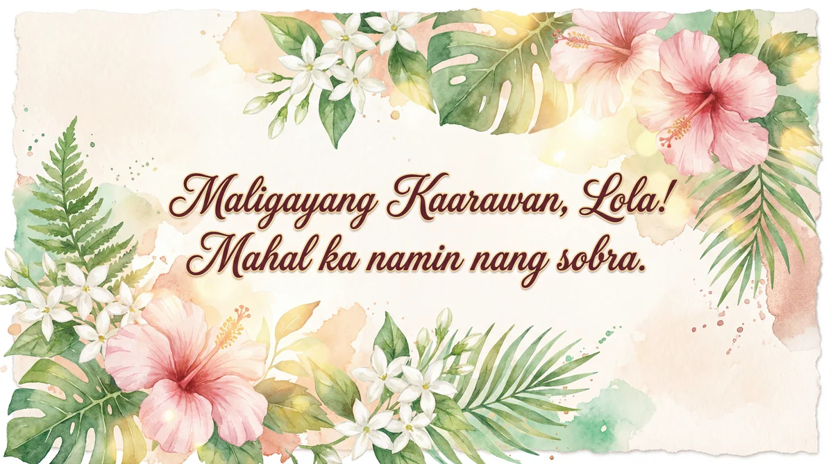 maligayang kaarawan card para sa lola