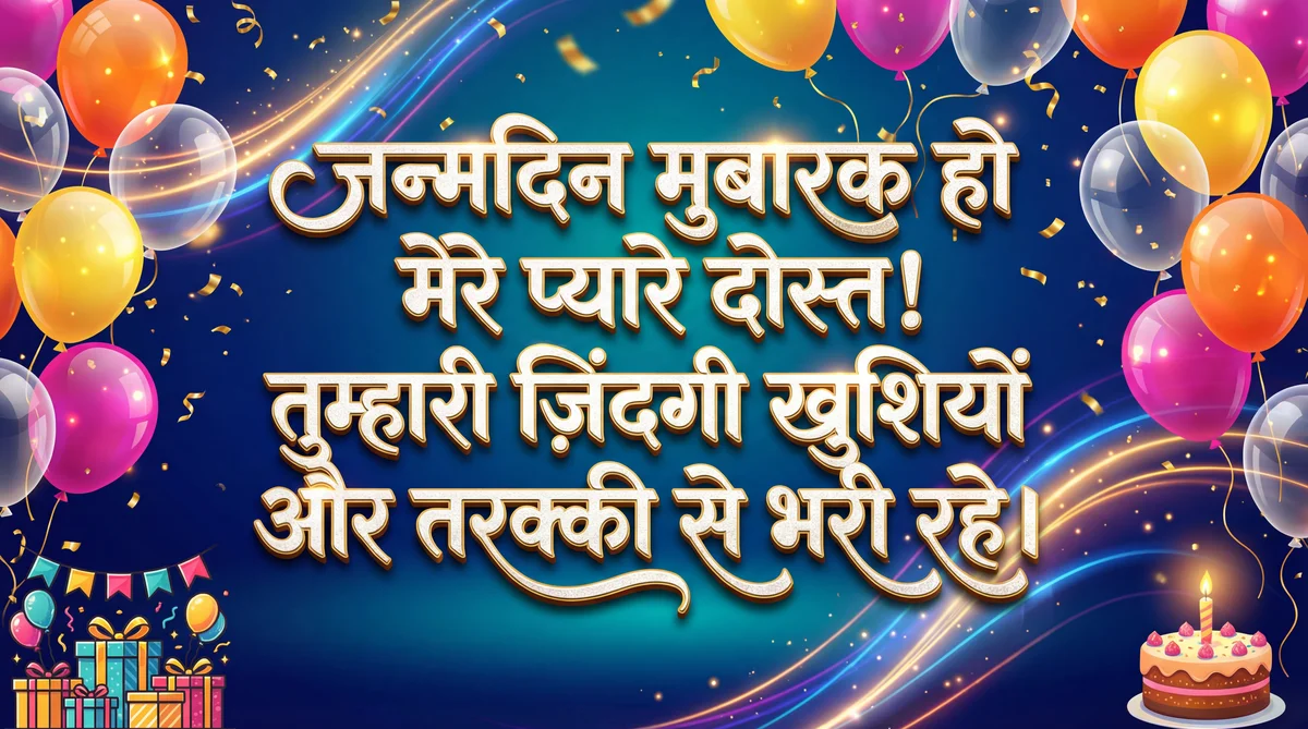 दोस्त को जन्मदिन की शुभकामनाएँ