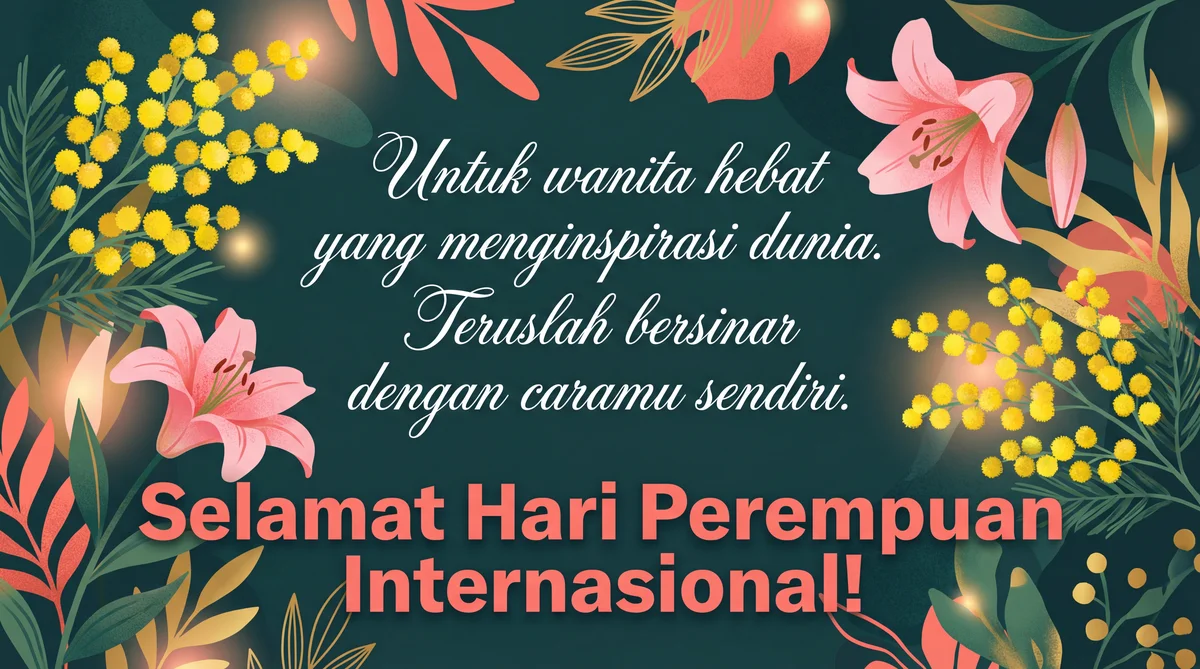 Kartu ucapan untuk Hari Perempuan Internasional