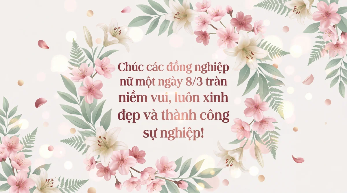 lời chúc ngày 8/3 cho đồng nghiệp nữ