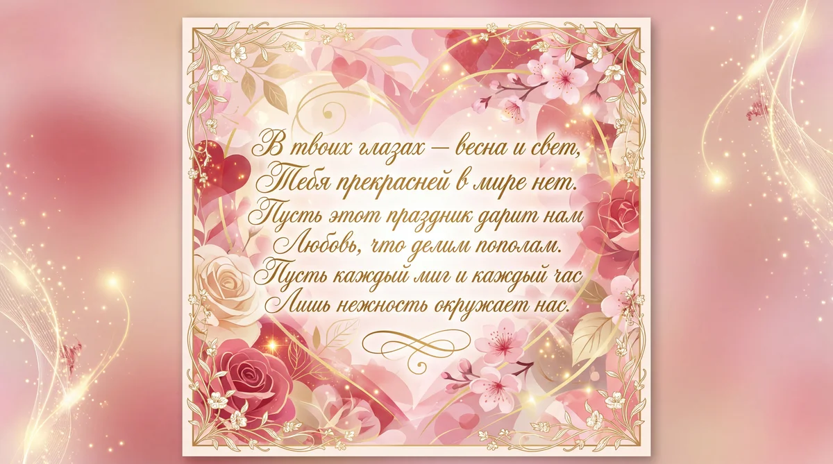 поздравление с Днем святого Валентина для любимой