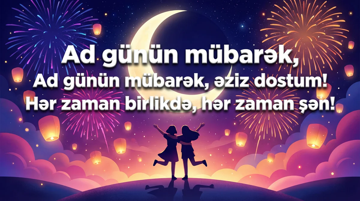 Ən yaxşı dostun ad günü üçün təbrik mesajı