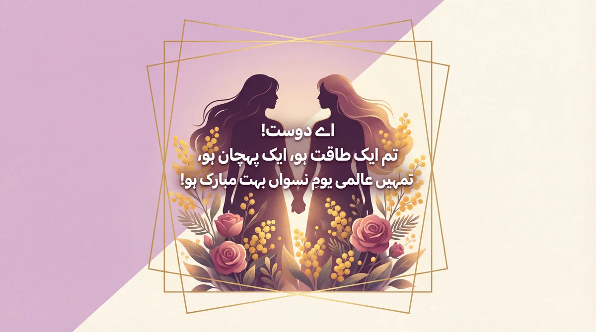 عالمی یوم نسواں پر دوست کے لیے مبارکباد