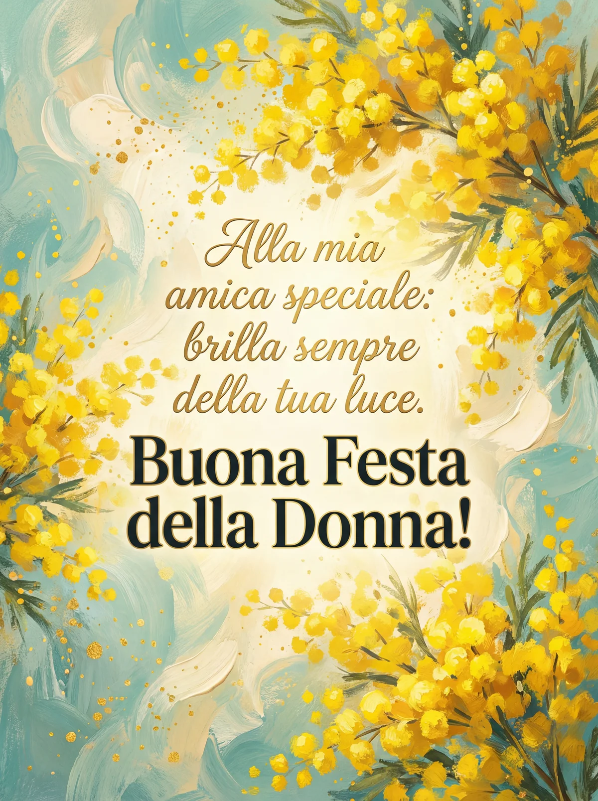 Biglietto di auguri per la Festa della Donna a un'amica spec...