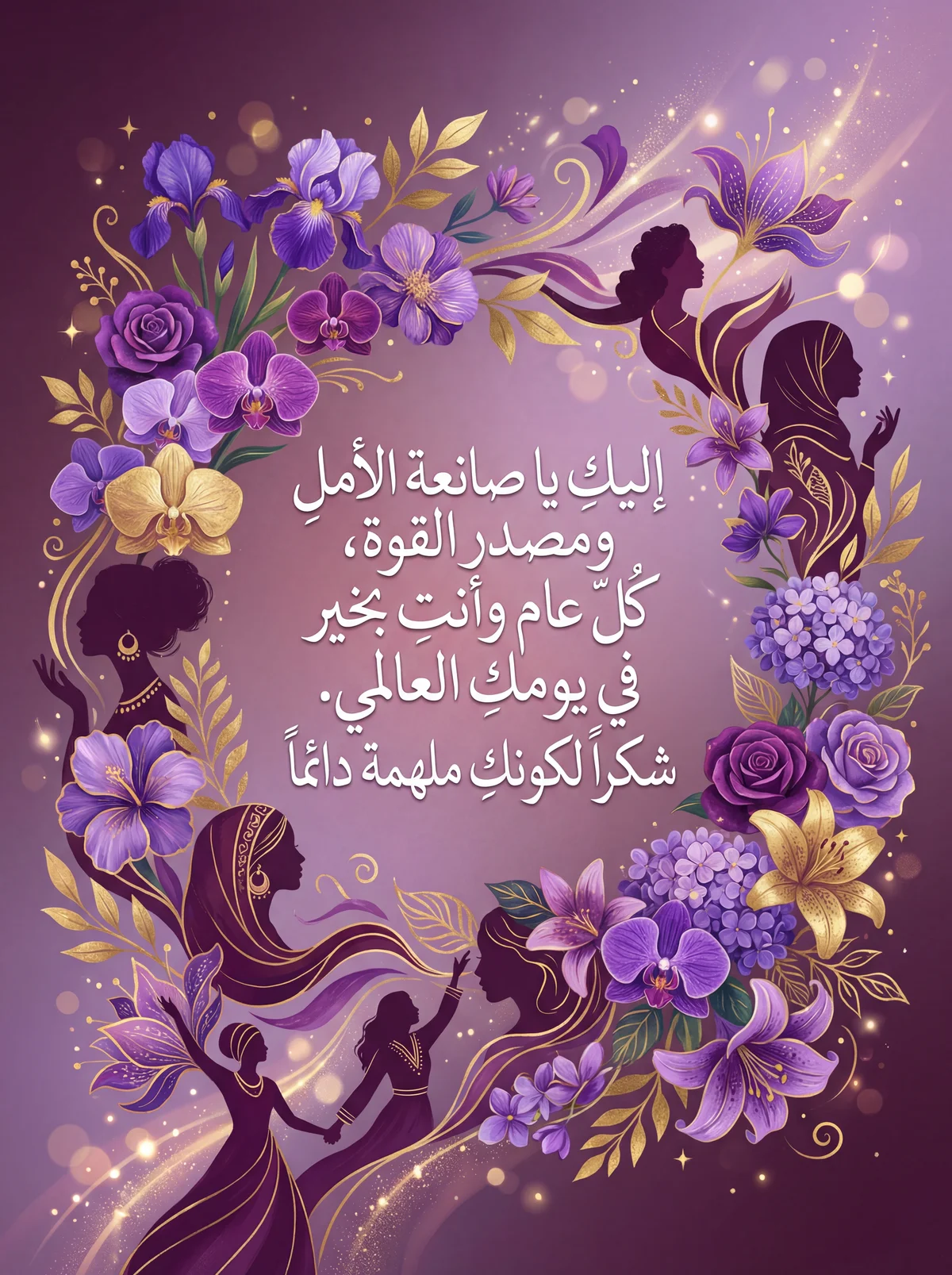 رسالة تقدير وامتنان لكل امرأة في يومها العالمي