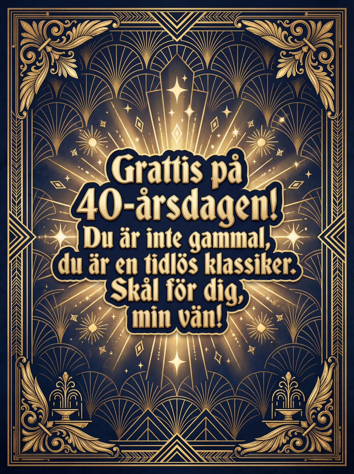 grattis på födelsedagen till en vän som fyller 40