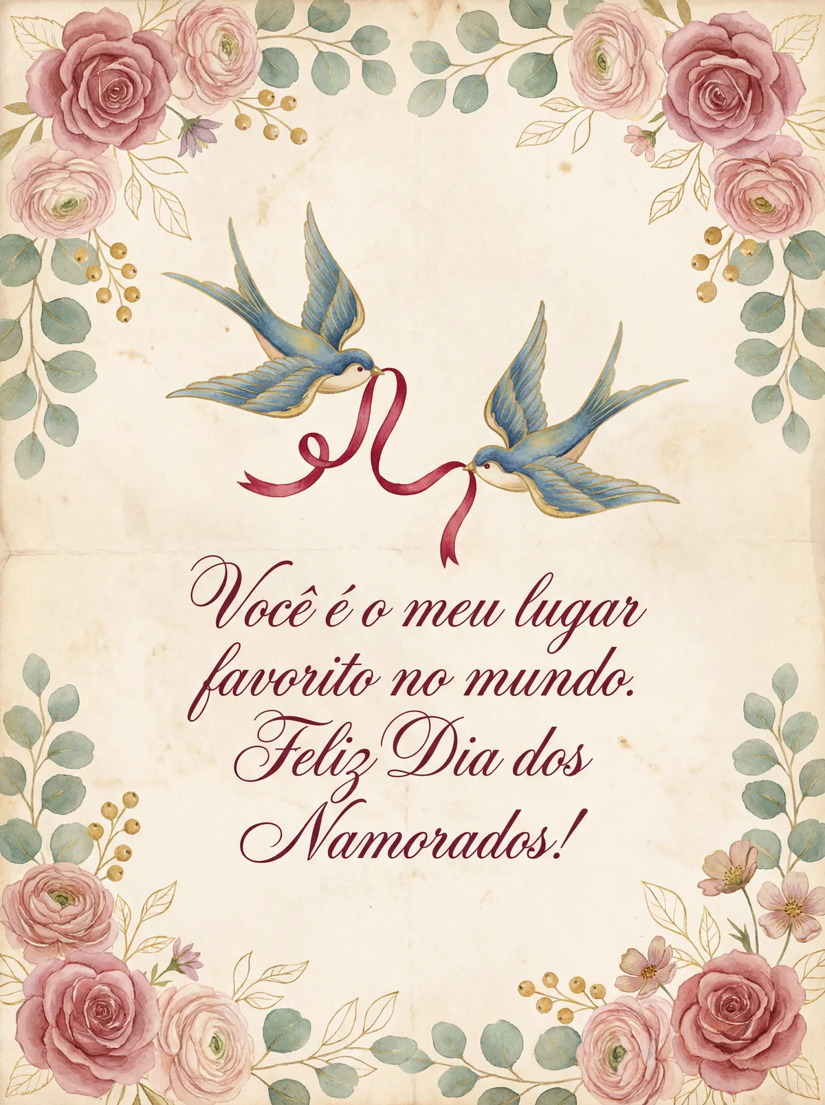 Cartão de Dia dos Namorados para o meu amor