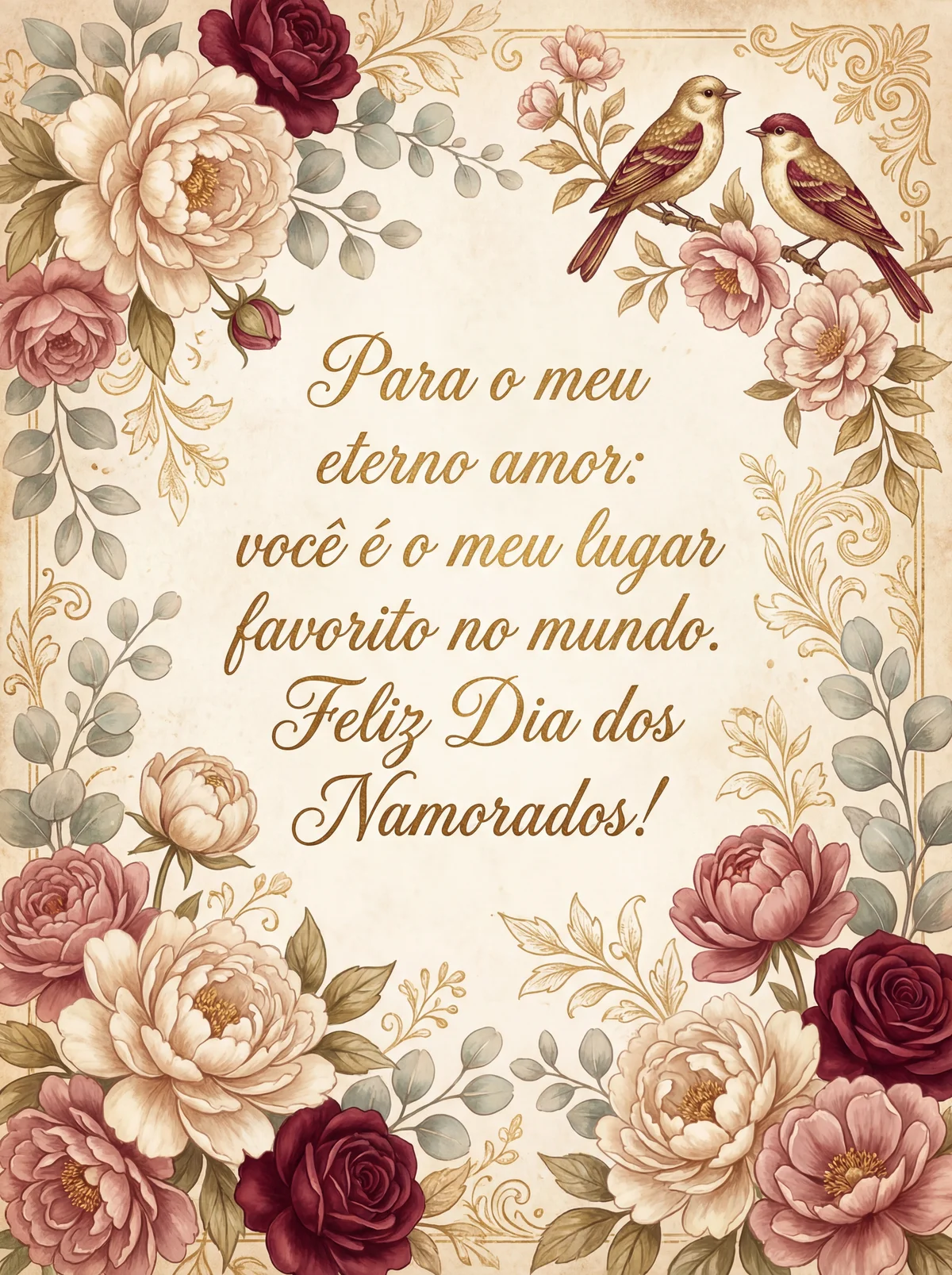 Cartão de Dia dos Namorados para meu amor