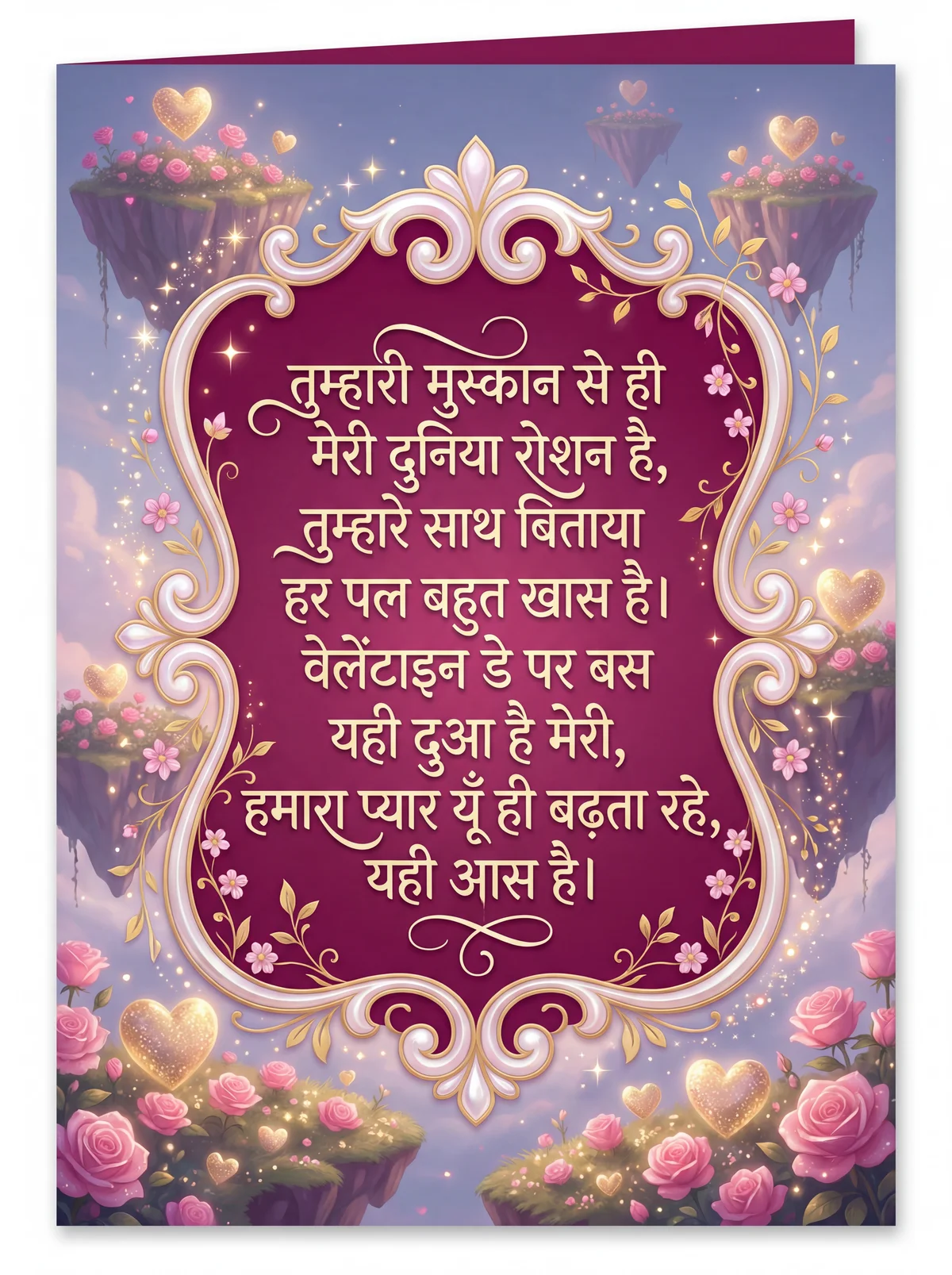 वेलेंटाइन डे पर अपने प्यार के लिए शुभकामनाएँ