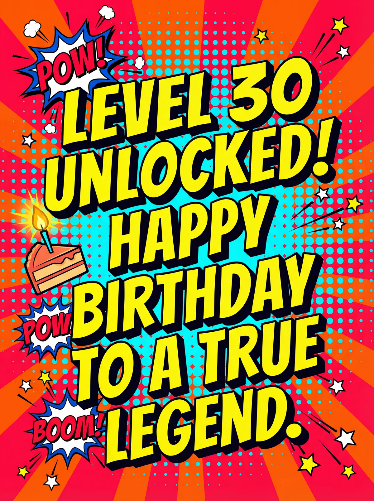 Happy Birthday card for a friend turning 30