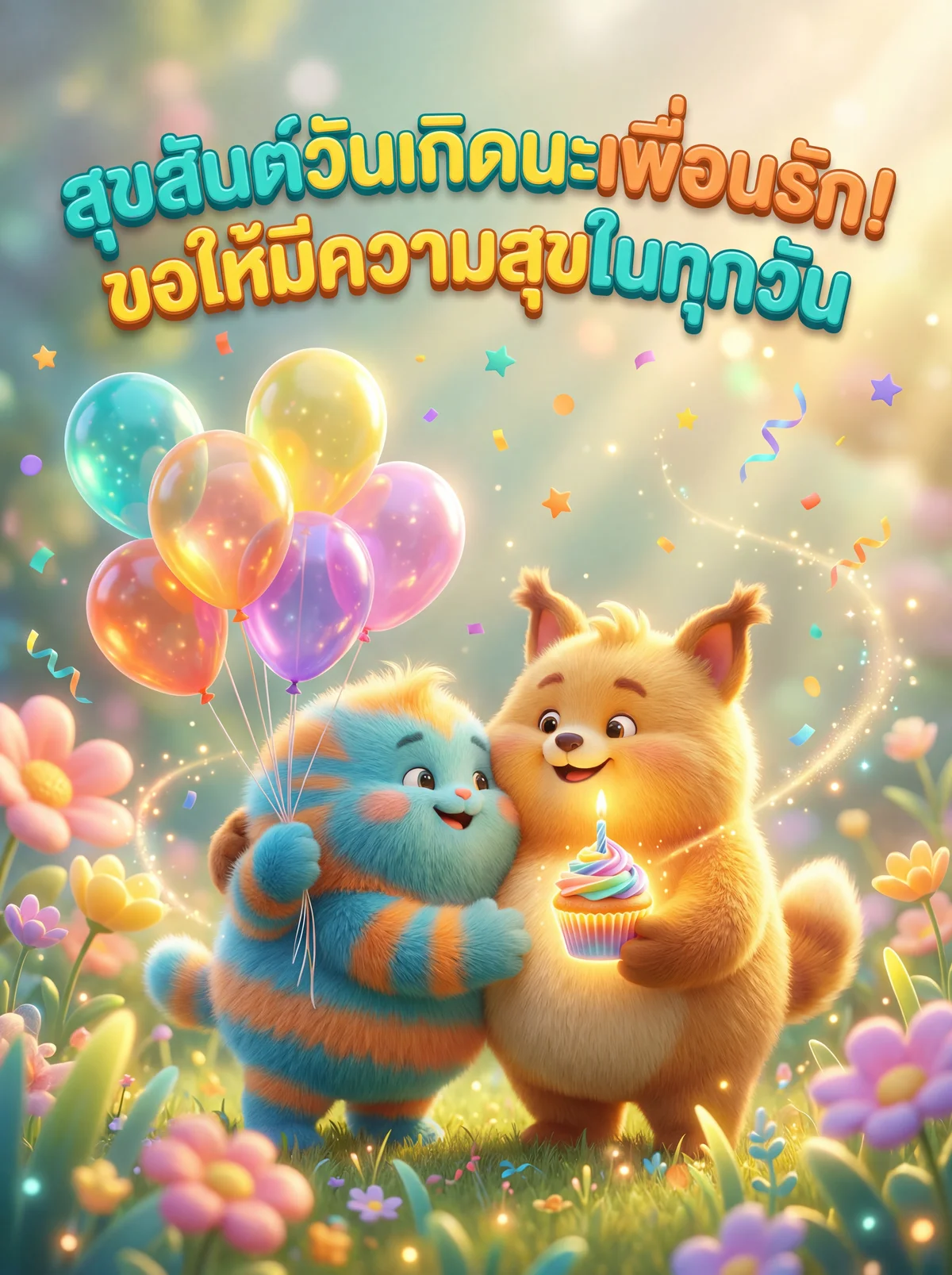 การ์ดวันเกิดสำหรับเพื่อนสนิท