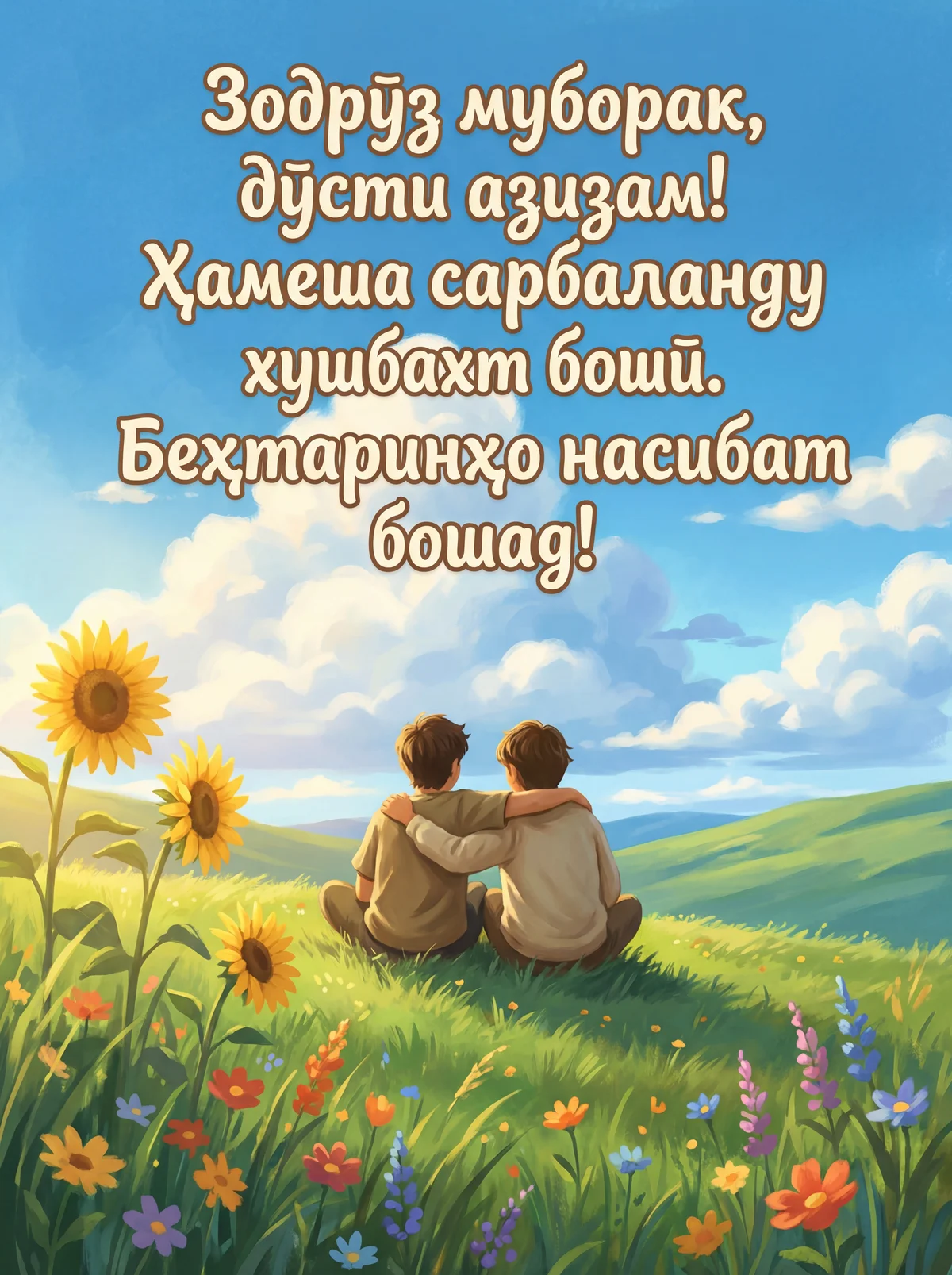 Табрикоти зодрӯз барои дӯсти беҳтарин