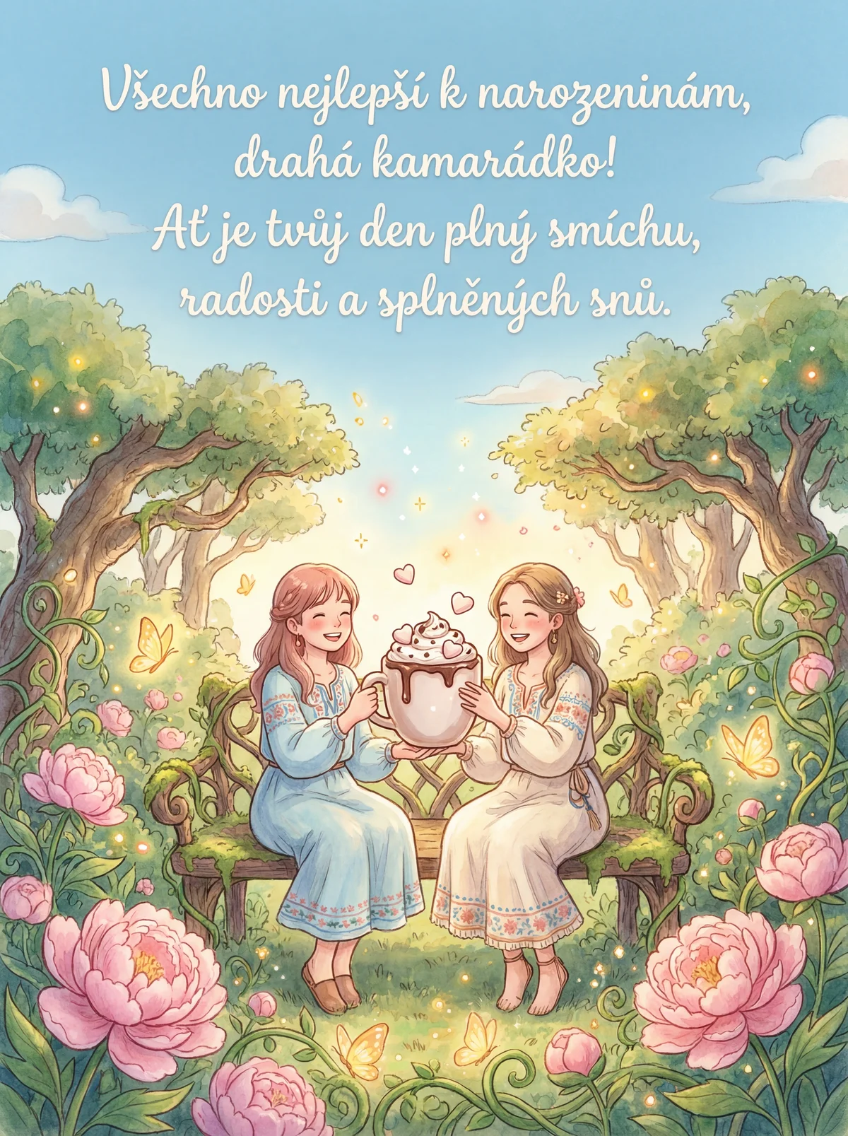 Přání k narozeninám pro kamarádku