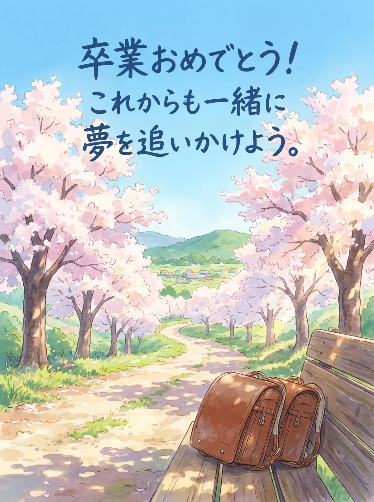 卒業のお祝いメッセージ、友人へ