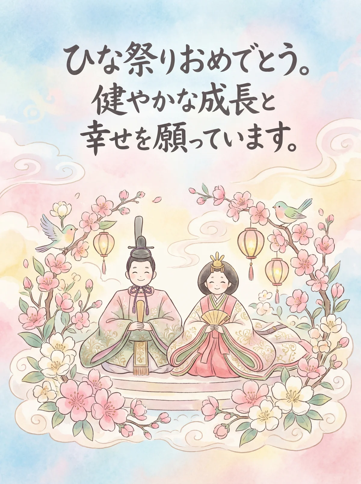 ひな祭りのお祝いメッセージ
