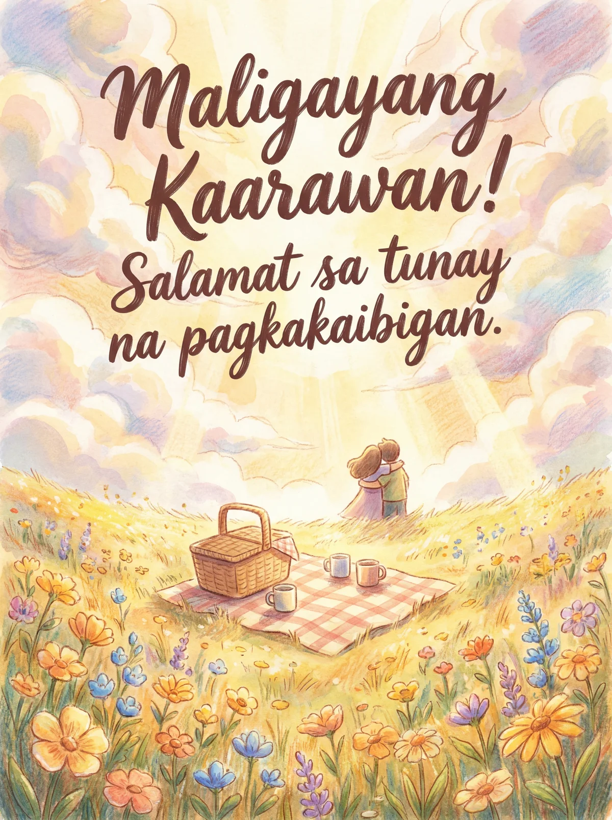 maligayang kaarawan card para sa kaibigan