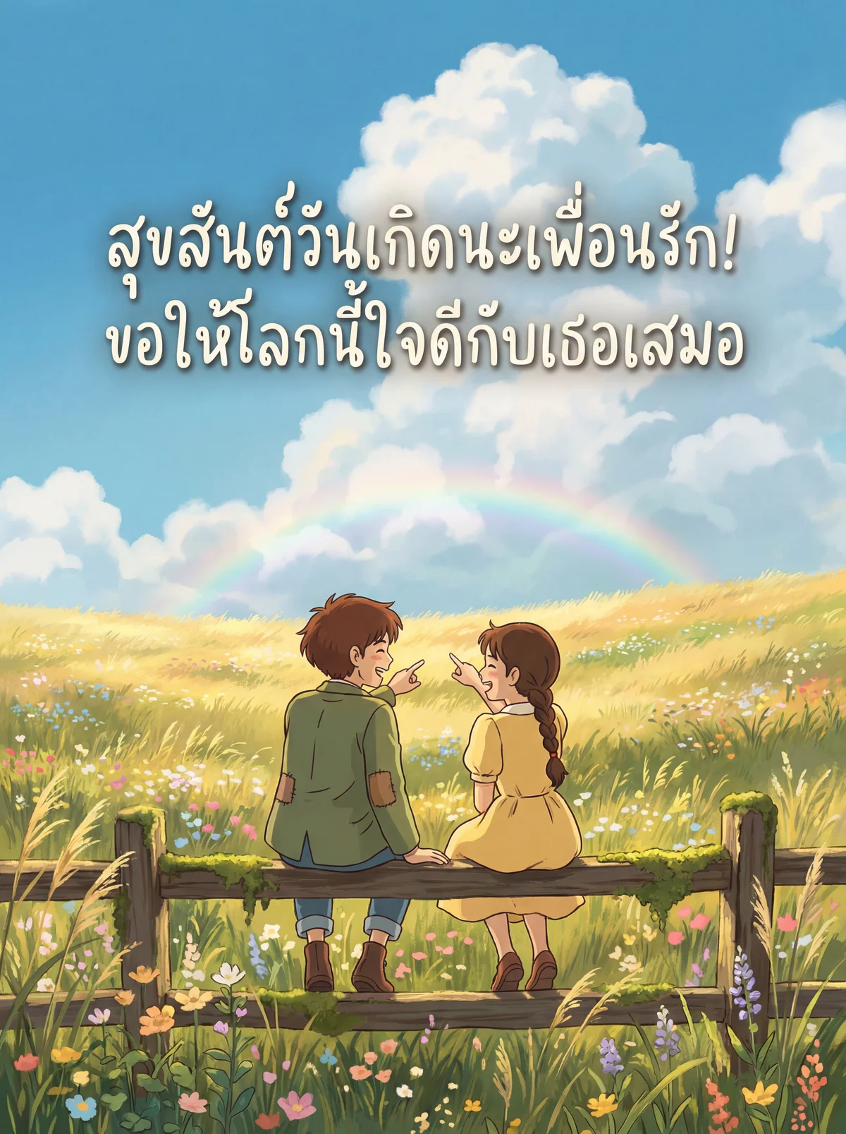 การ์ดอวยพรวันเกิดเพื่อนรัก