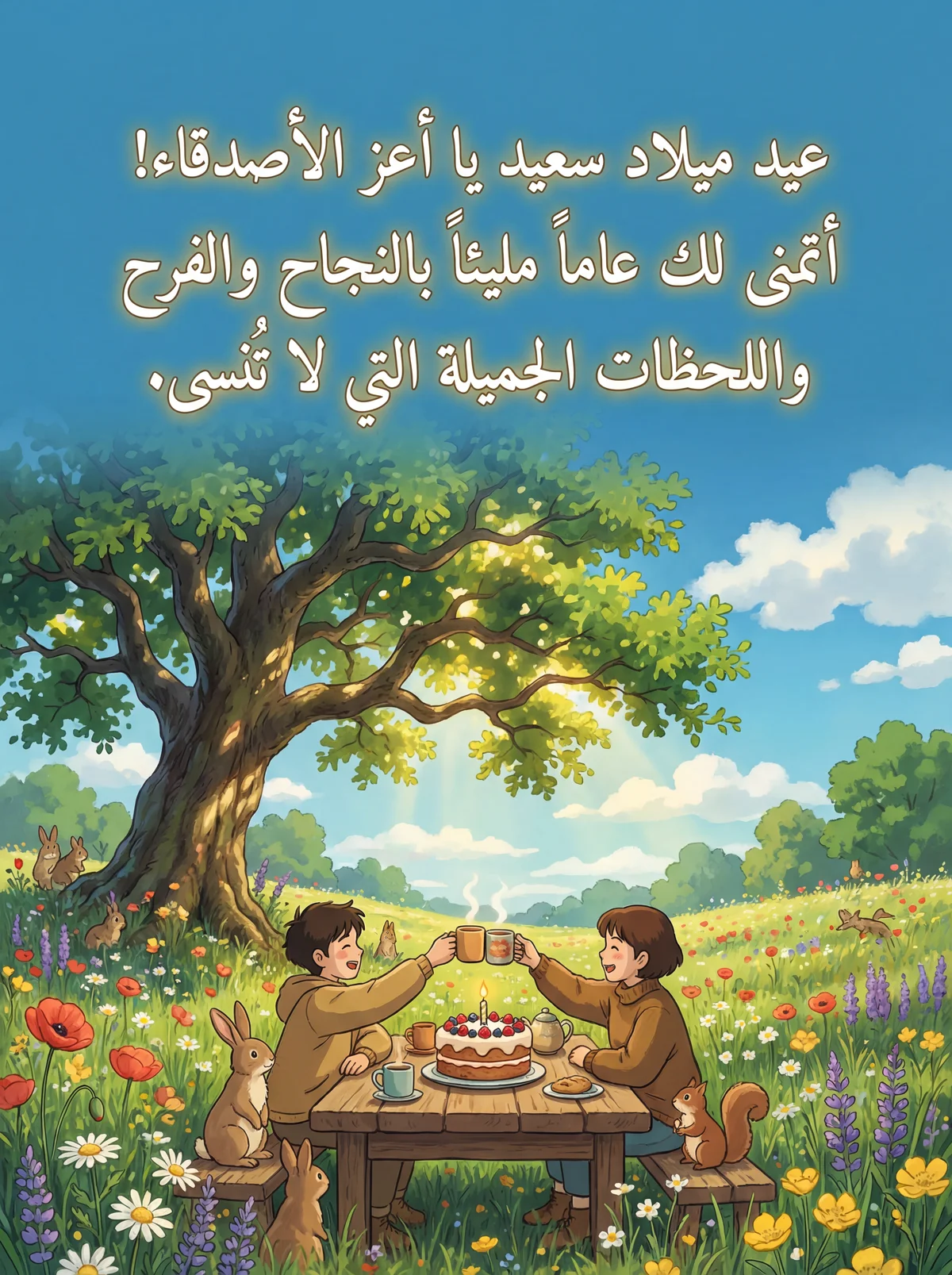 تهنئة عيد ميلاد سعيد لصديقي