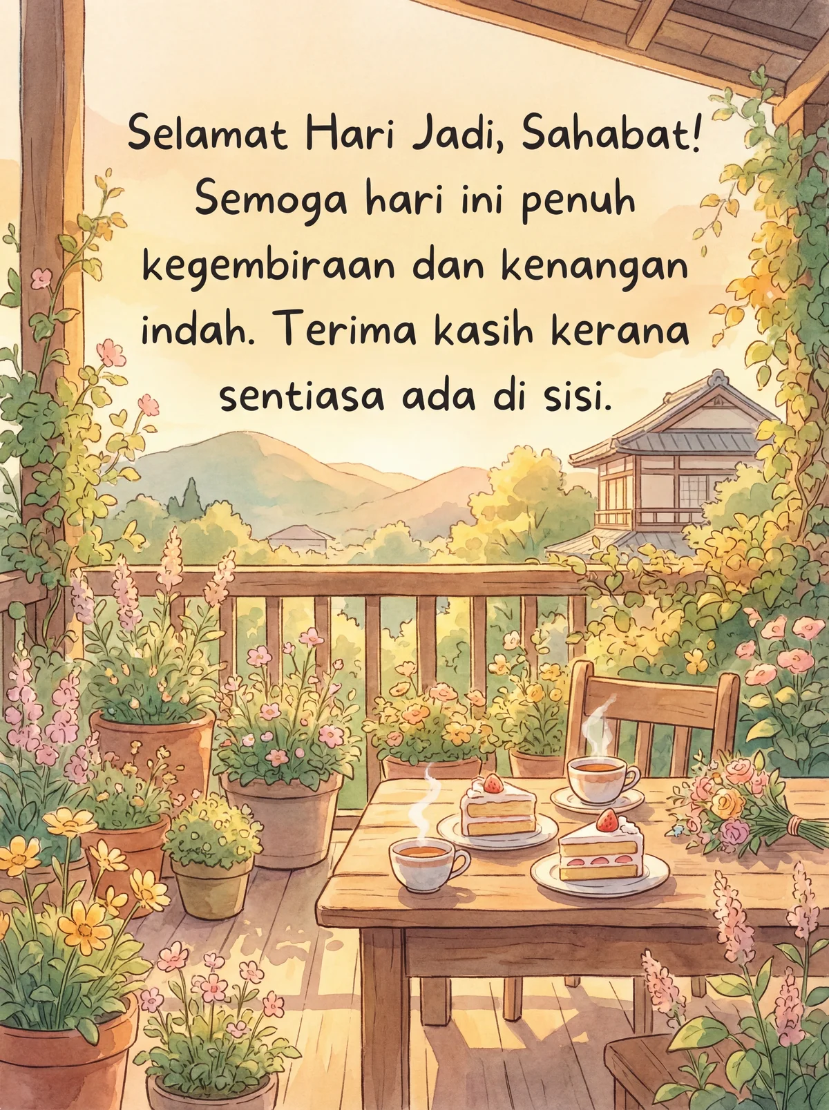 ucapan hari jadi untuk kawan baik