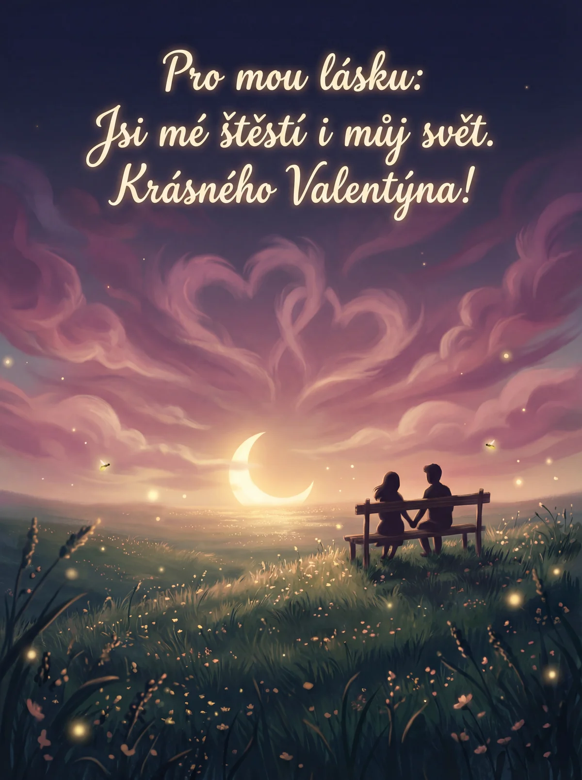Přání k Valentýnu pro mou lásku