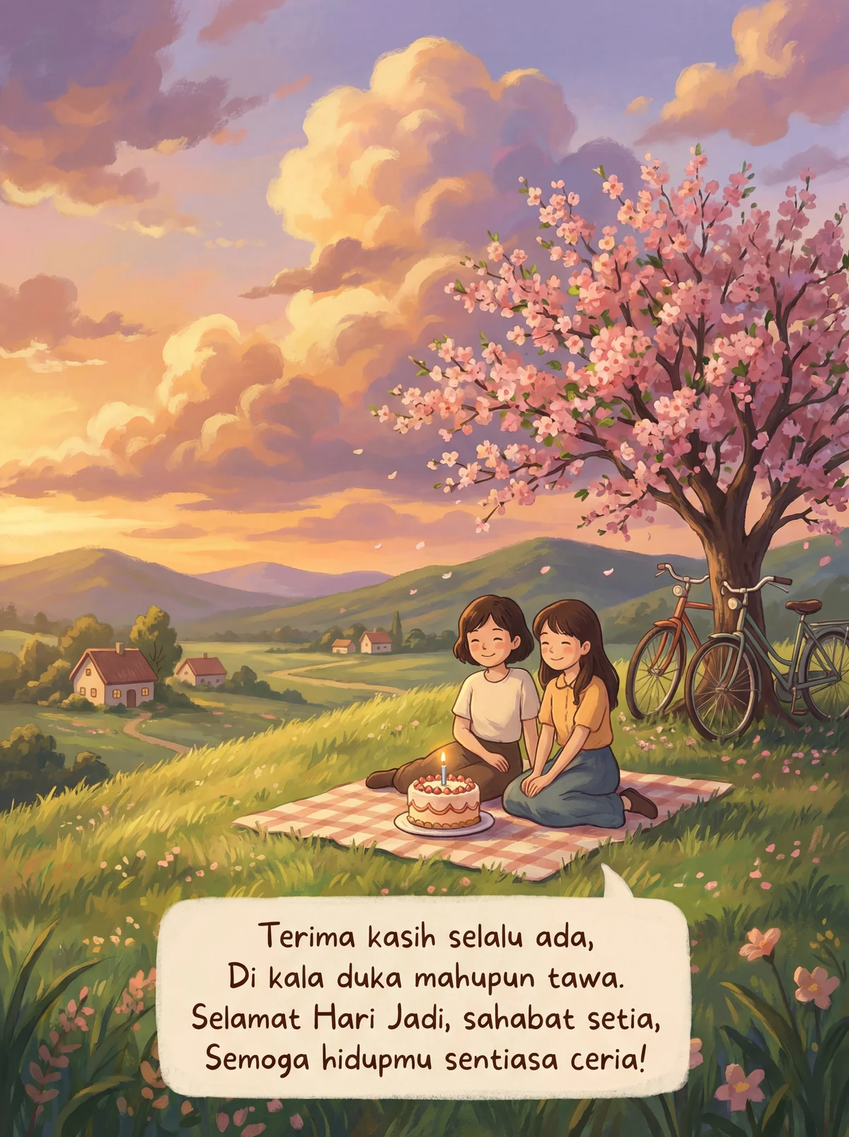 ucapan hari jadi untuk kawan baik