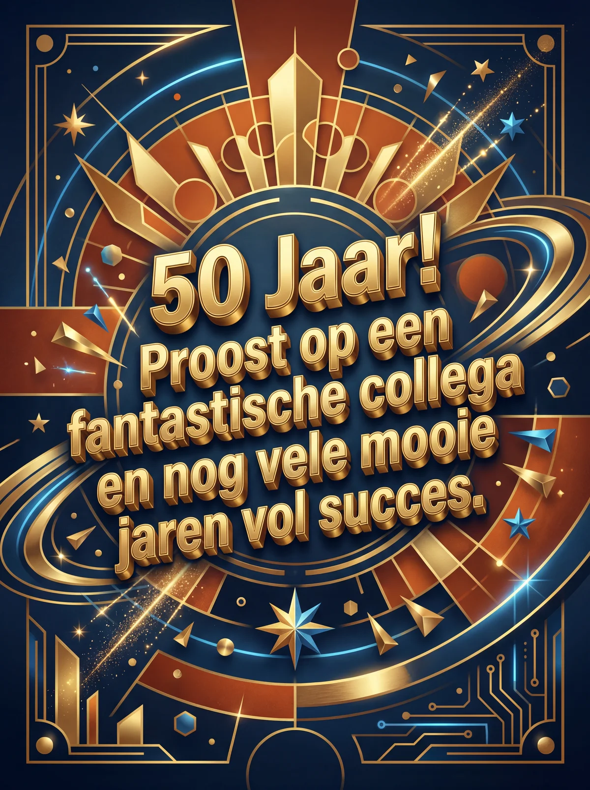 verjaardagskaart voor een 50-jarige collega