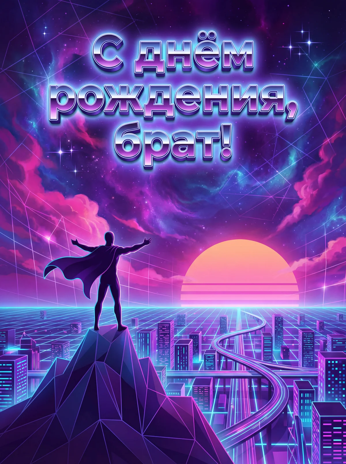 открытка с днём рождения для брата