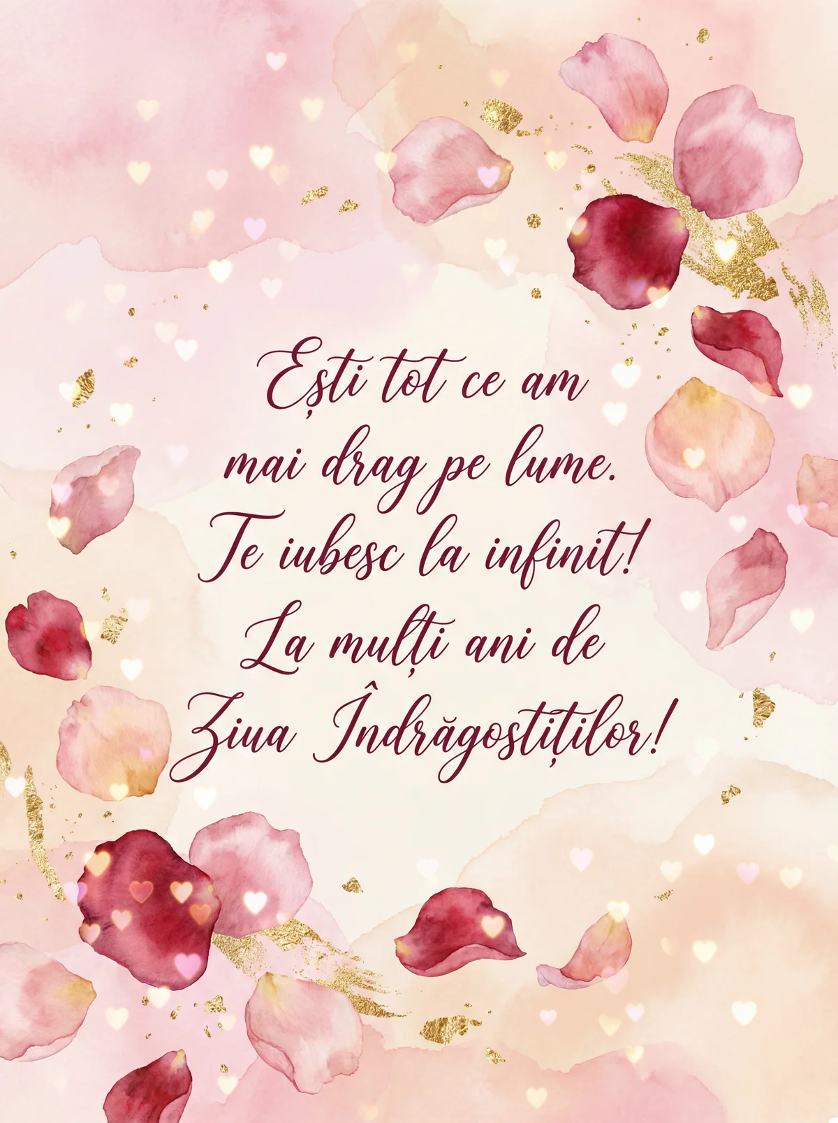 Urări de Ziua Îndrăgostiților pentru iubita mea specială
