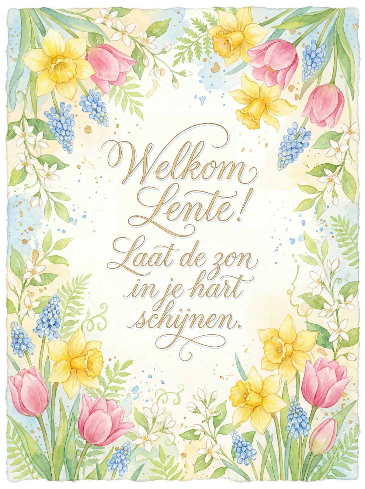 Kaartje voor het begin van de lente