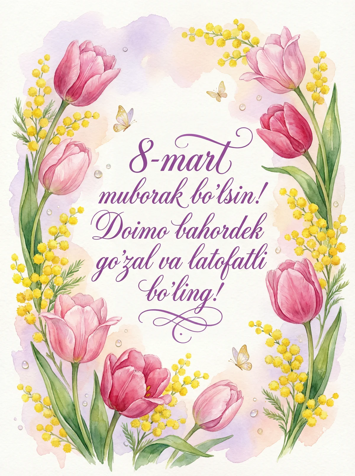 Xalqaro xotin-qizlar kuni bilan tabrik