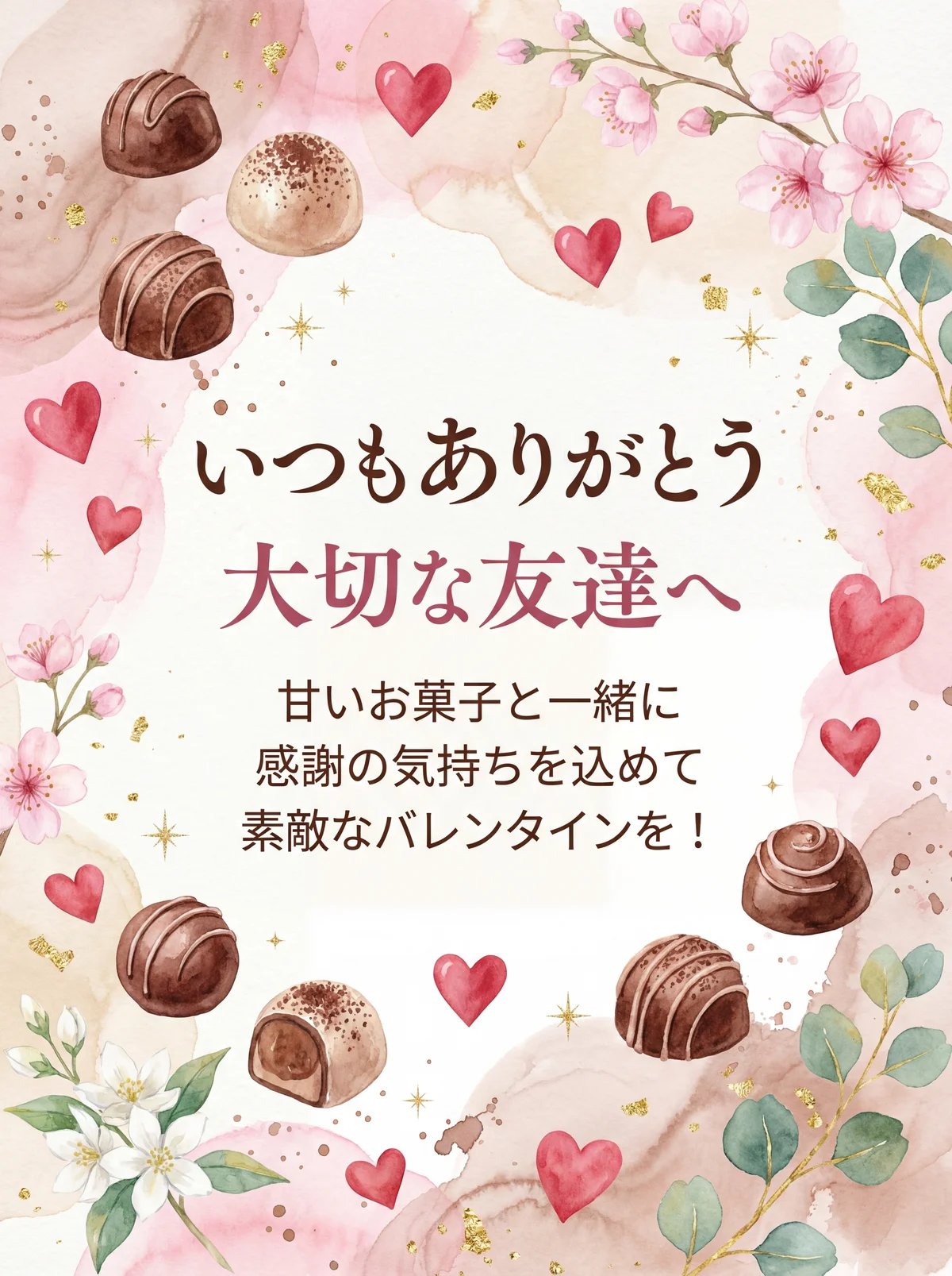 友達に贈るバレンタインのメッセージ