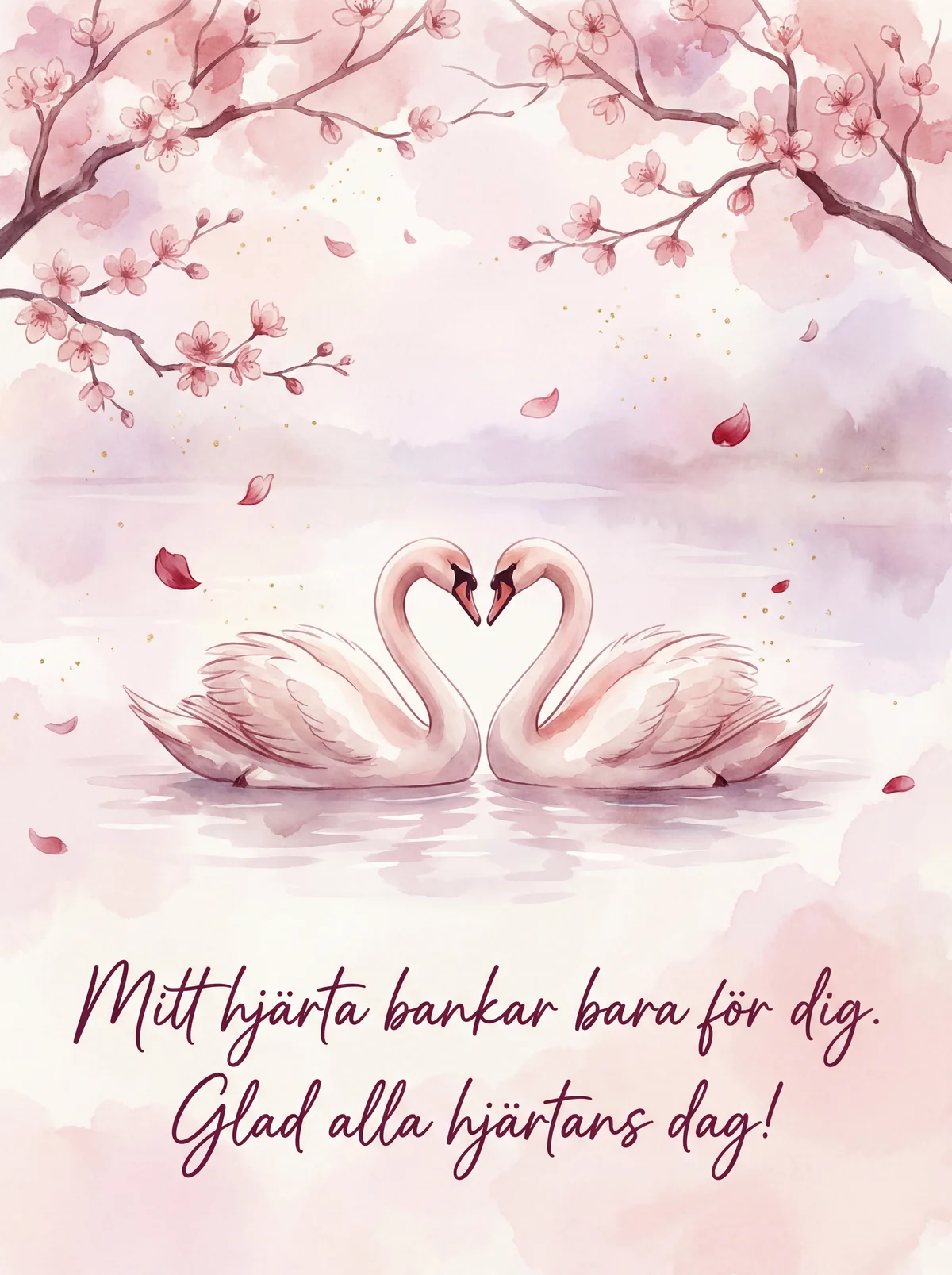 Kärlekshälsning till min älskade på Alla hjärtans dag