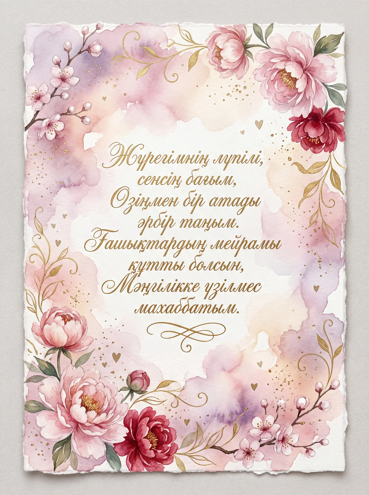 Ғашықтар күніне сүйіктіме құттықтау